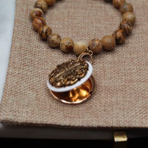 Picture Jasper Locket Charm Bracelet - Image 3